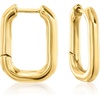 image:imageRossSimons MotherOfPearl and Onyx Reversible Hoop Drop Earrings in 18kt Gold Over Sterling