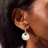 image:imageRossSimons MotherOfPearl and Onyx Reversible Hoop Drop Earrings in 18kt Gold Over Sterling
