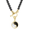 image:imageRossSimons MotherOfPearl and Onyx YinYang Charm in 18kt Gold Over Sterling