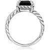 image:imageRossSimons Onyx 3Row Ring With White Topaz in Sterling SilverOnyx