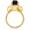 image:imageRossSimons Onyx and 20 ct tw White Topaz Ring in 18kt Gold Over SterlingOnyx