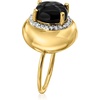 image:imageRossSimons Onyx and 20 ct tw White Topaz Ring in 18kt Gold Over SterlingOnyx