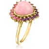 image:imageRossSimons Pink Opal Heart Ring With 20 ct tw Pink Tourmalines and 10 ct tw Amethysts in 18kt Gold Over SterlingAmethyst