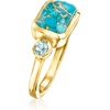 image:imageRossSimons Turquoise and 20 ct tw Sky Blue Topaz Ring in 18kt Gold Over SterlingCreated Turquoise