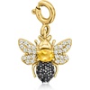 image:imageRossSimons 010 Carat Citrine and 10 ct tw White Topaz Bumblebee Charm With Black Spinel in 18kt Gold Over Sterling