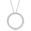 image:imageRossSimons 050 ct tw Diamond Eternity Circle Pendant Necklace in 14kt White GoldDiamond