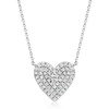 image:imageRossSimons 050 ct tw Pave Diamond Heart Necklace in Sterling SilverDiamond