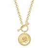 image:imageRossSimons 18kt Gold Over Sterling Coin Toggle NecklaceNo Gemstone