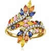 image:imageRossSimons 210 ct tw Multicolored Sapphire and 10 ct tw Diamond Ring in 18kt Gold Over SterlingSapphire