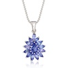 image:imageRossSimons 220 ct tw Tanzanite Cluster Pendant Necklace in Sterling SilverTanzanite