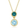 image:imageRossSimons 320 ct tw London and Sky Blue Topaz Pendant Necklace in 18kt Gold Over Sterling 18 inches