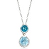 image:imageRossSimons 320 ct tw London and Sky Blue Topaz Pendant Necklace in Sterling Silver 18 inches