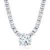 image:imageRossSimons 420 ct tw CZ SolitaireStyle Tennis Necklace in Sterling SilverCubic Zirconia
