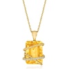 image:imageRossSimons 550 Carat Citrine and 11 ct tw Diamond Pendant Necklace in 14kt Yellow GoldCitrine