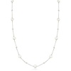 image:imageRossSimons 6575mm Cultured Pearl and 30 ct tw Diamond Station Necklace in 14kt White Gold16 Inches