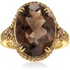 image:imageRossSimons 785 ct tw Smoky Quartz Ring With 36 ct tw Brown Diamonds in 14kt Yellow Golddiamondcolored