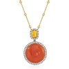 image:imageRossSimons Carnelian and 100 Carat Citrine Pendant Necklace With 90 ct tw White Topaz in 18kt Gold Over SterlingCarnelian