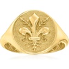 image:imageRossSimons Italian 14kt Yellow Gold FleurDeLis Signet RingNo Gemstone