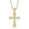 image:imageRossSimons Italian 18kt Gold Over Sterling Filigree Cross Pendant Necklace