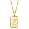 image:imageRossSimons Italian 18kt Gold Over Sterling Made in Italy Tag Pendant Necklace 18 inches