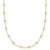 image:imageRossSimons Italian 18kt Gold Over Sterling MoonCut Bead Station NecklaceNo Gemstone