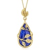 image:imageRossSimons Lapis Leaf Pendant Necklace in 18kt Gold Over Sterling 18 inches