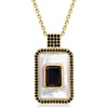 image:imageRossSimons MotherOfPearl and Onyx Pendant Necklace With 70 ct tw Black Spinel in 18kt Gold Over Sterling 18 inches