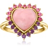 image:imageRossSimons Pink Opal Heart Ring With 20 ct tw Pink Tourmalines and 10 ct tw Amethysts in 18kt Gold Over SterlingAmethyst
