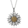 image:imageRossSimons Sterling Silver and 14kt Yellow Gold Sunflower Pendant Necklace 18 inches