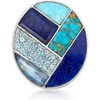 image:imageRossSimons Tonal Blue MultiGemstone Inlay Ring With 380 Carat Sapphire and 80 ct tw Swiss Blue Topaz in Sterling SilverFluorite