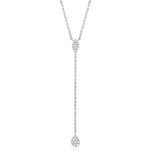 image:imagePure Collection by RossSimons 010 ct tw Diamond YNecklace in Sterling Silver 16 inches