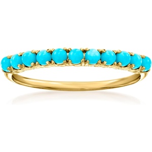 image:imagePure Collection by RossSimons Turquoise Ring in 14kt Yellow GoldCreated Turquoise