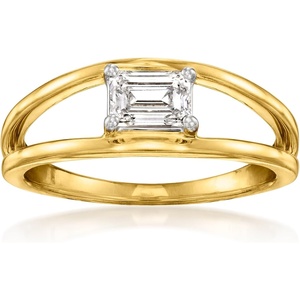 image:imageRossSimons 050 Carat LabGrown Diamond Split Ring in 18kt Gold Over SterlingDiamond