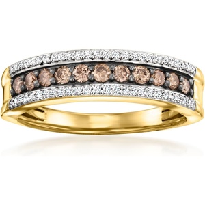 image:imageRossSimons 050 ct tw Brown and White Diamond Ring in 18kt Gold Over Sterlingdiamondcolored