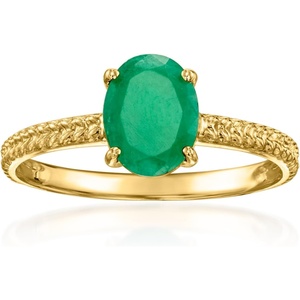 image:imageRossSimons 100 Carat Emerald Twisted Ring in 10kt Yellow GoldEmerald