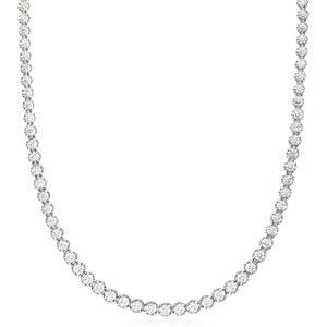 image:imageRossSimons 1000 ct tw Graduated CZ Tennis Necklace in Sterling SilverCubic Zirconia