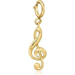 image:imageRossSimons 18kt Gold Over Sterling Treble Clef Charm