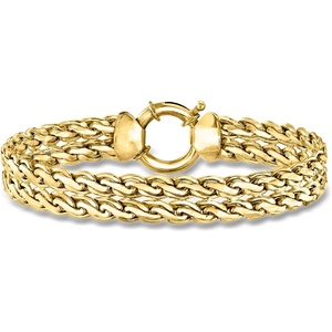 image:imageRossSimons 18kt Yellow Gold 2Row SerpentineLink Braceletno gemstone