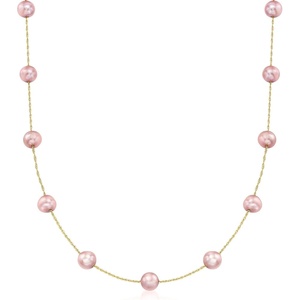 image:imageRossSimons 665mm Pink Cultured Pearl Station Necklace in 14kt Yellow Gold240 Inches