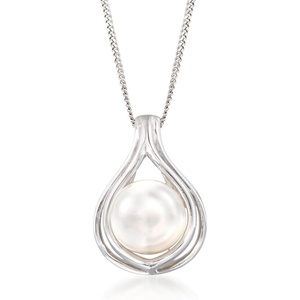 image:imageRossSimons 9510mm Cultured Pearl Teardrop Pendant Necklace in Sterling Silver180 Inches