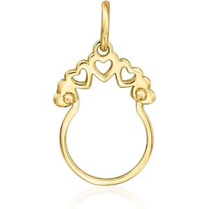 image:imageRossSimons Italian 14kt Yellow Gold HeartCutout Charm Holder Pendant