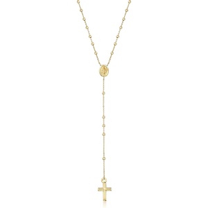 image:imageRossSimons Italian 14kt Yellow Gold Miraculous Medal Rosary Necklace 155 inches