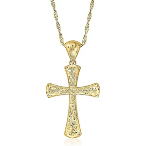 image:imageRossSimons Italian 18kt Gold Over Sterling Filigree Cross Pendant Necklace