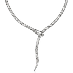 image:imageRossSimons Italian Sterling Silver Adjustable Snake NecklaceNo Gemstone