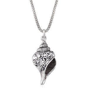 image:imageRossSimons Sterling Silver Scrollwork Seashell Pendant Necklace 18 inches