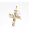 image:imagePure Collection by RossSimons 010 ct tw Diamond Cross Charm in 14kt Yellow Gold