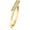 image:imagePure Collection by RossSimons 025 ct tw LabGrown Diamond Bar Ring in 18kt Gold Over SterlingDiamond