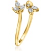image:imagePure Collection by RossSimons 025 ct tw MultiShaped LabGrown Diamond Bypass Ring in 18kt Gold Over SterlingDiamond