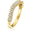 image:imagePure Collection by RossSimons 045 ct tw Baguette LabGrown Diamond Wavy Ring in 18kt Gold Over SterlingDiamond
