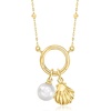 image:imagePure Collection by RossSimons Italian 14kt Yellow Gold CharmCompatible Beaded Station NecklaceNo Gemstone